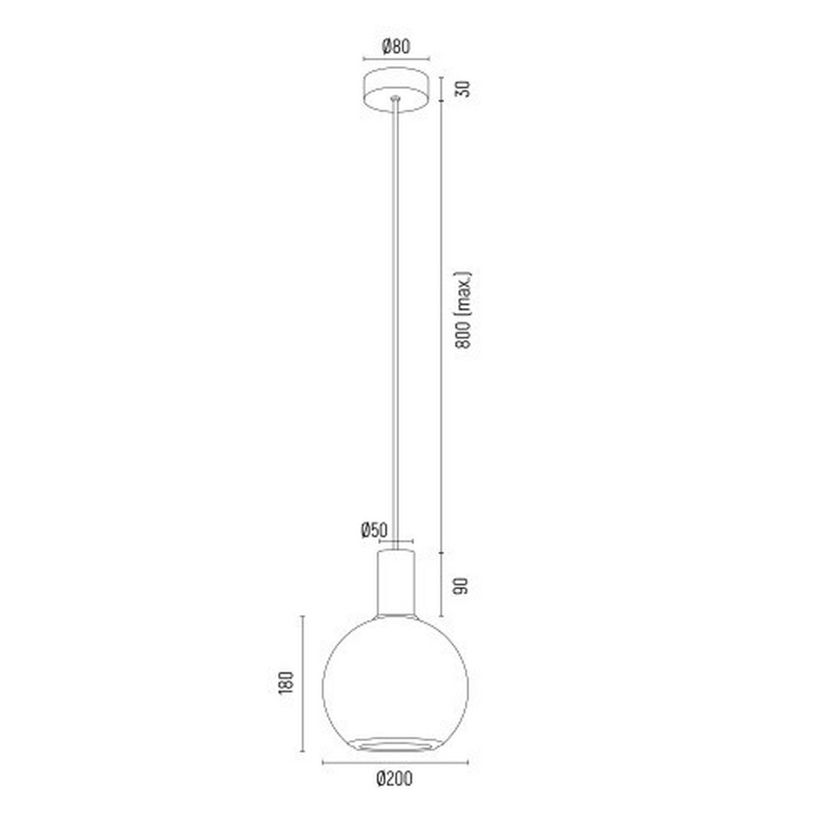 HÄNGELEUCHTE SAGUNTO PLUS 20/20/110 cm   - Schwarz/Weiß, Basics, Glas/Metall (20/20/110cm)