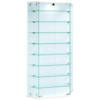 VITRINE in Weiss  - Weiss/Transparent, Design, Glas/Holzwerkstoff (83/114/17cm) - MID.YOU