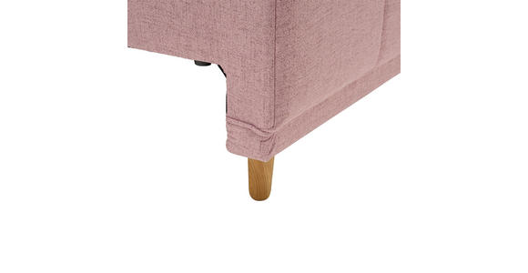 SCHLAFSOFA  mit Rücken echt Webstoff Rosa  - Eichefarben/Rosa, Design, Holz/Textil (227/98/113cm) - Carryhome