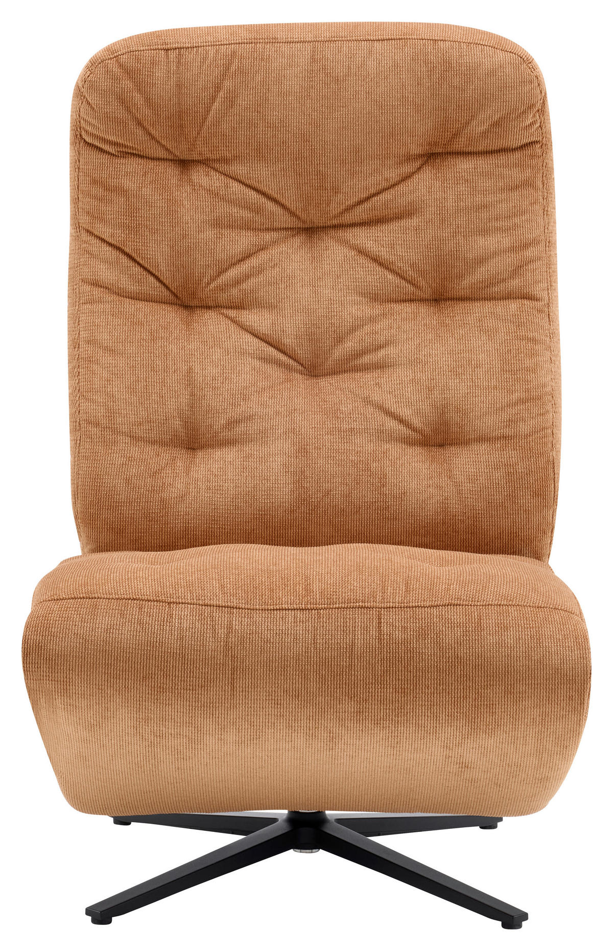 RELAXSESSEL NORA Webstoff    - Rostfarben/Schwarz, Design, Textil/Metall (68/113/84cm) - Livetastic