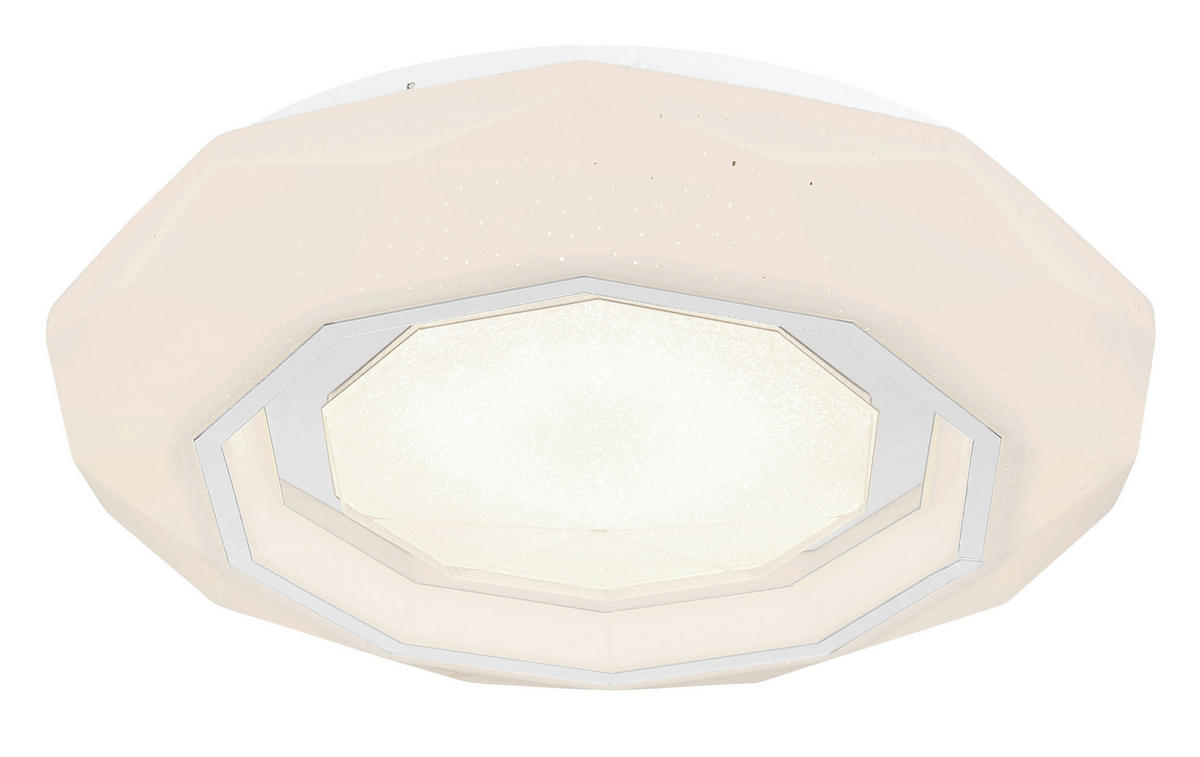 PLAFONIERĂ CU LED - alb/opal, Basics, plastic/metal (40/8,5cm)