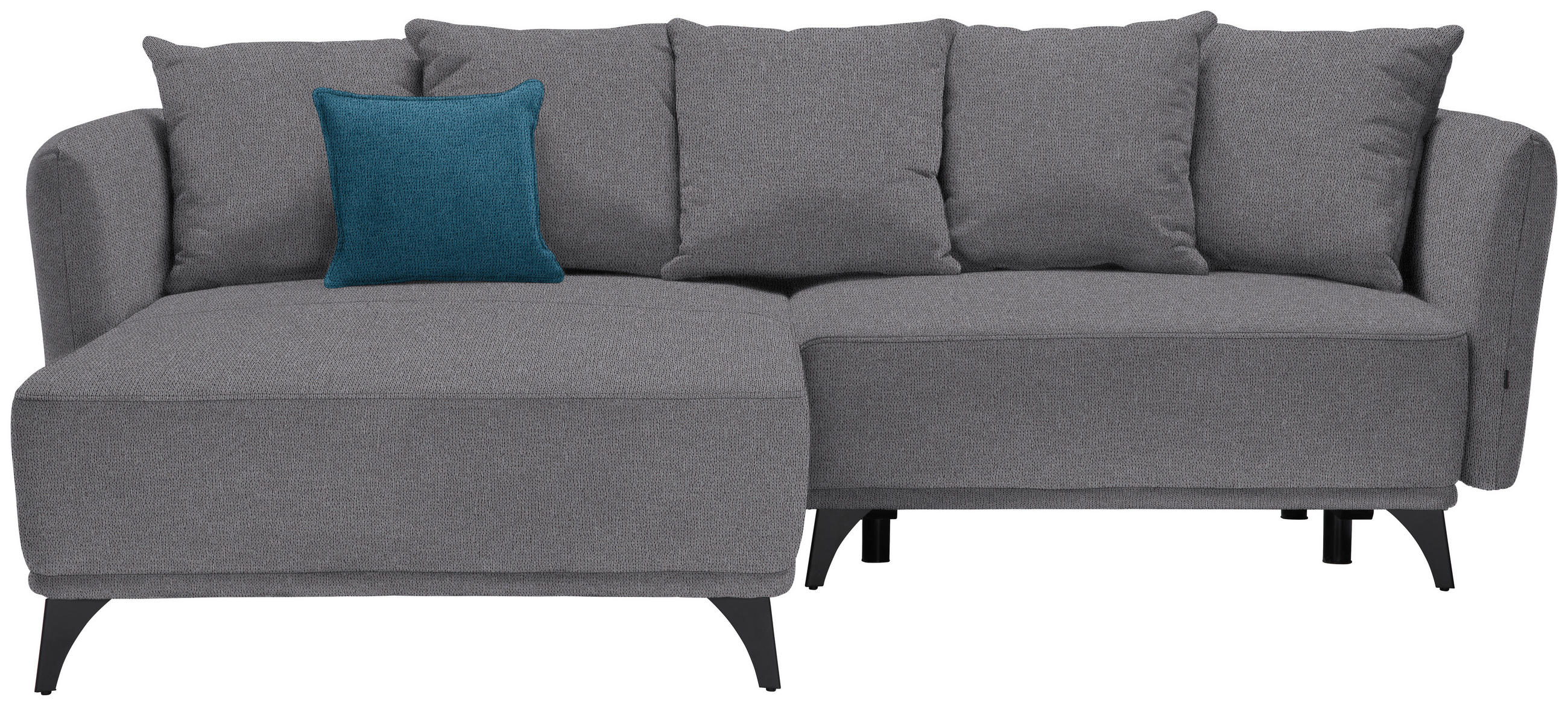 ECKSOFA in Chenille Dunkelgrau  172/255 cm  - Blau/Dunkelgrau, LIFESTYLE, Textil/Metall (172/255cm) - Carryhome