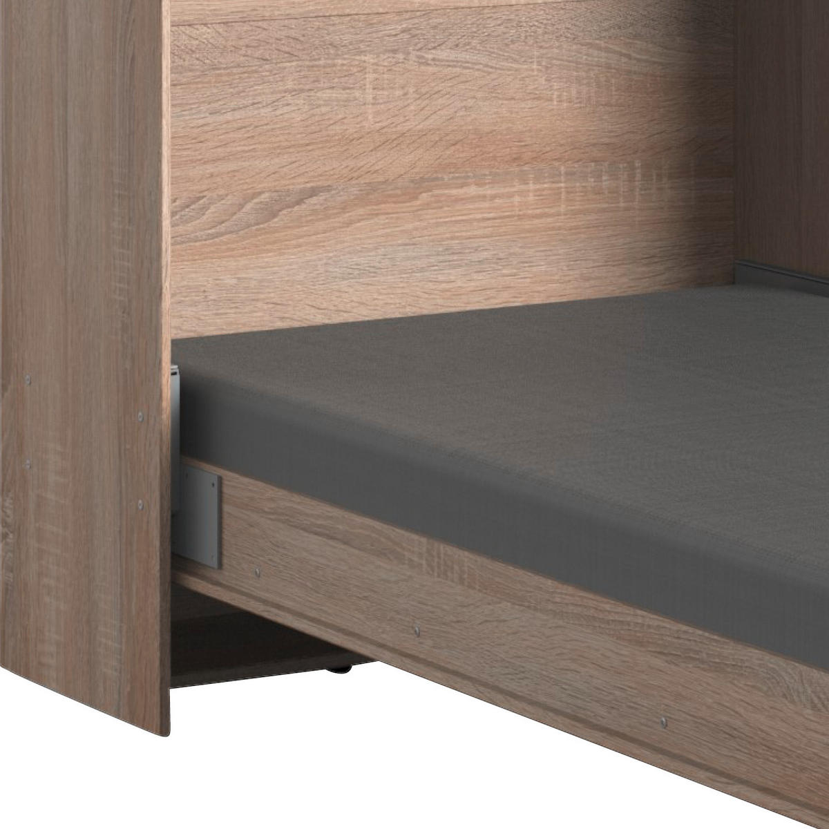 ZIDNI KREVET 90/200 cm   - boje hrasta, Konvencionalno, drvni materijal/metal (90/200cm) - MID.YOU