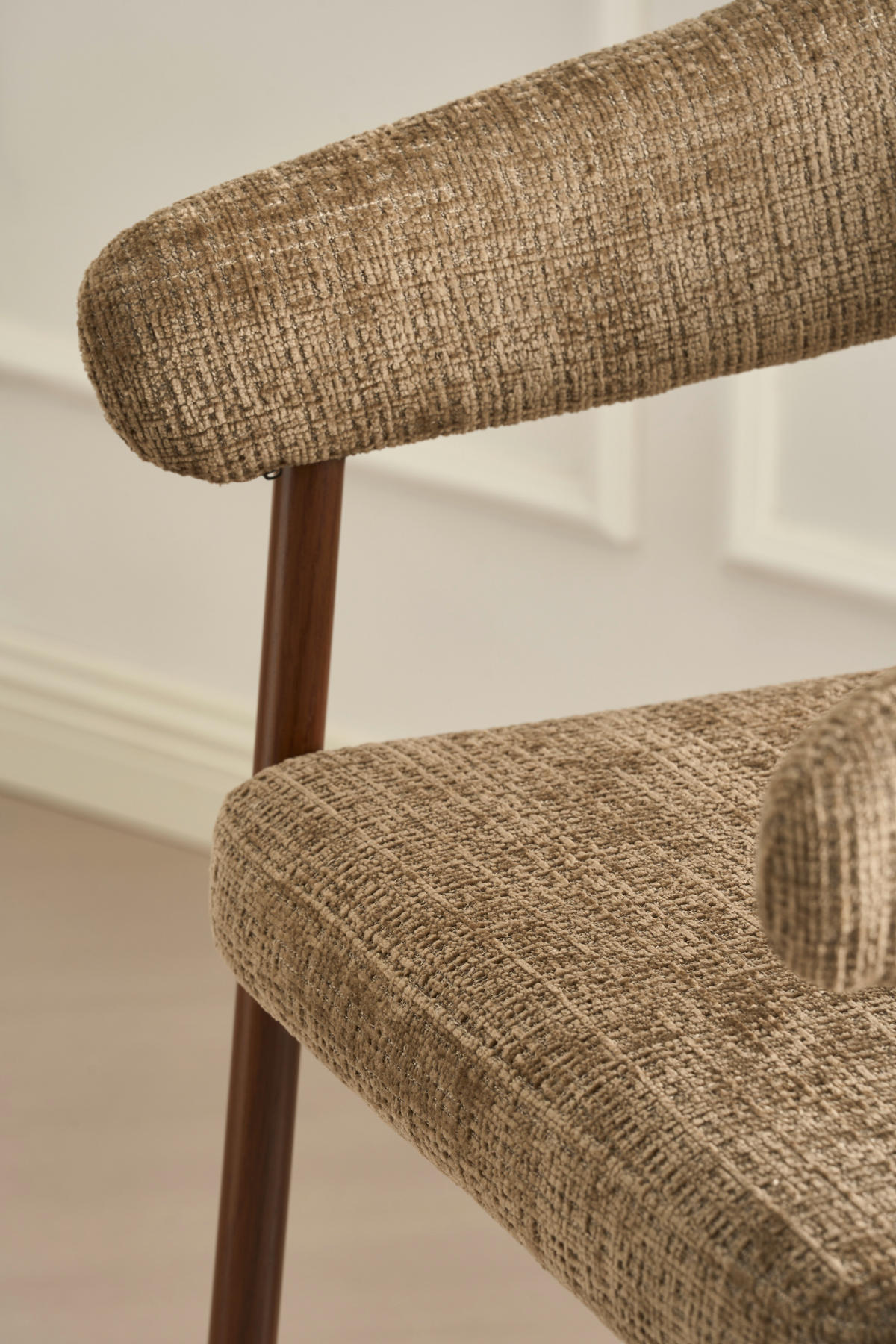 BARHOCKER in Braun, Walnussfarben  - Walnussfarben/Braun, MODERN, Holz/Textil (53/93/55cm) - Livetastic