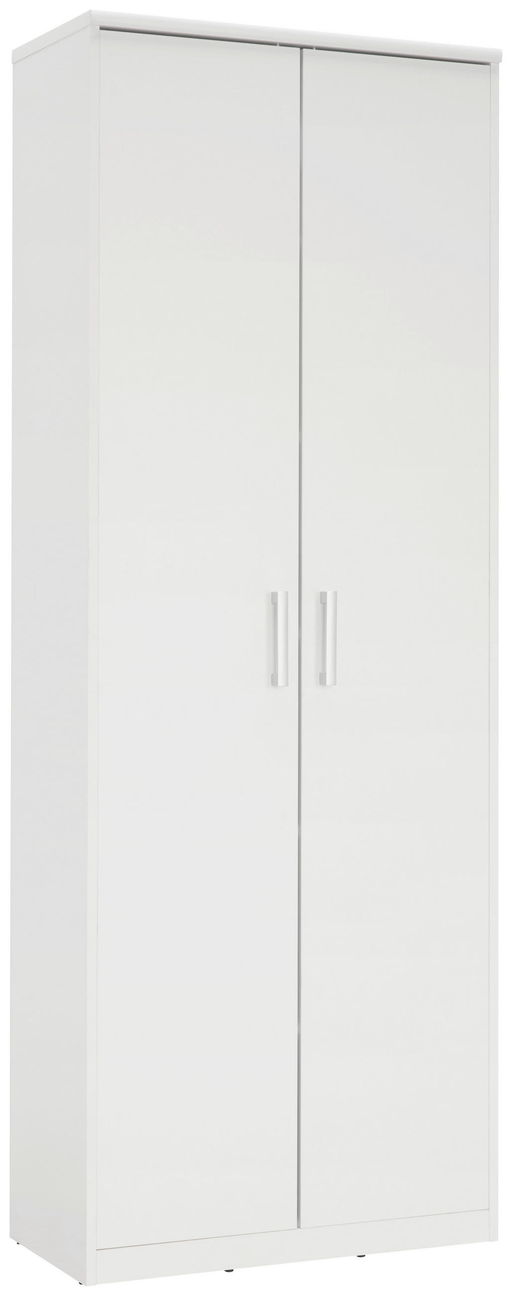 MEHRZWECKSCHRANK Weiß - Silberfarben/Schwarz, Basics, Holzwerkstoff/Kunststoff (72/194/36cm) - Xora