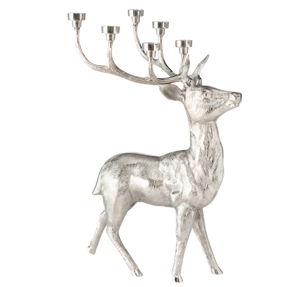 TEELICHTHALTER  - Silberfarben, Design, Metall (53/72/34cm) - Boltze Home