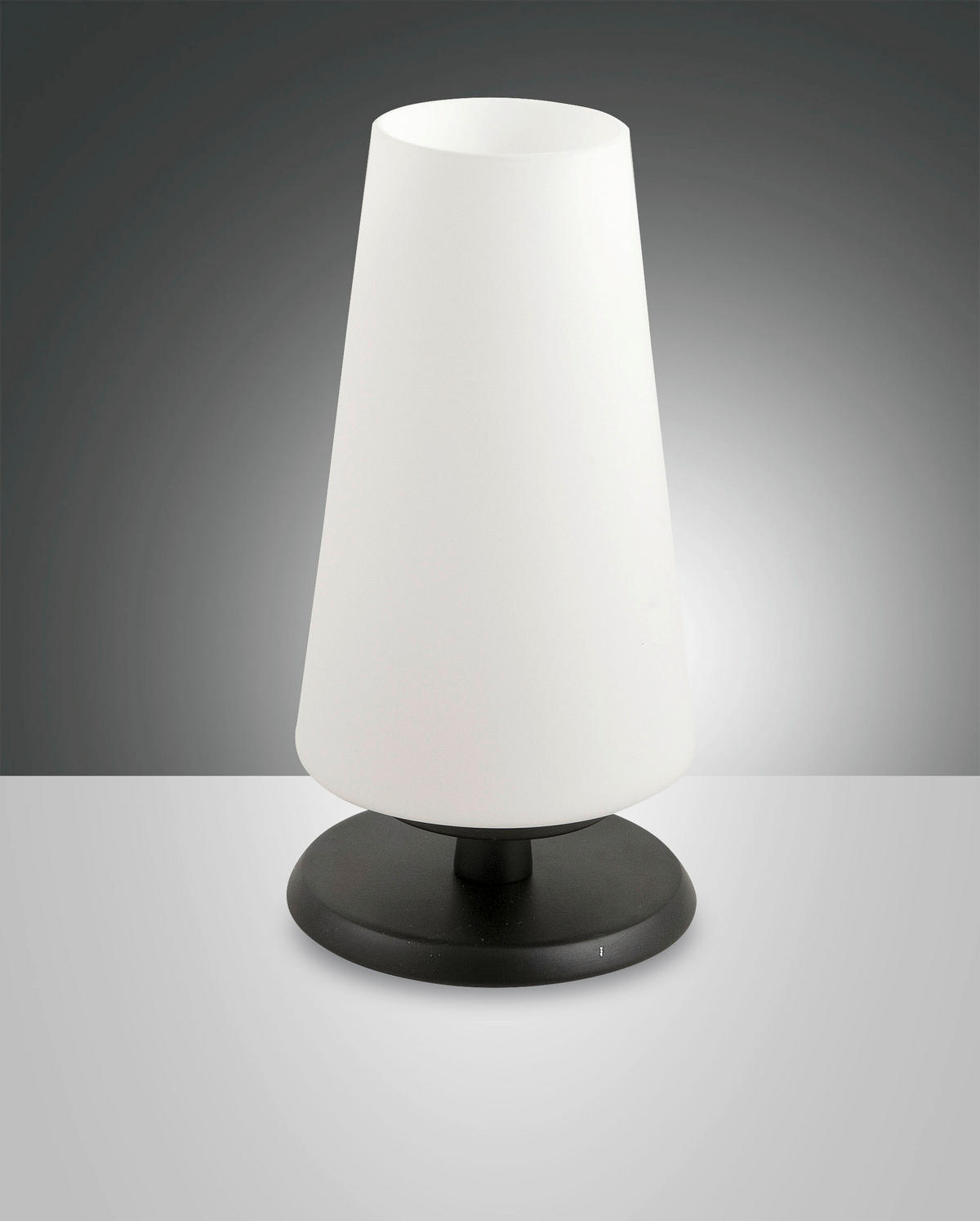 LED-TISCHLEUCHTE Milady 11/19 cm   - Schwarz/Weiß, Basics, Glas/Metall (11/19cm) - Fabas Luce