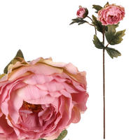 RUŽA 55 cm - pink/krémová, Romantik / Landhaus, textil (55cm)