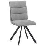 STUHL  Stoffauswahl beflockt  - Schwarz/Grau, Design, Textil/Metall (47,5/92/59cm) - Cantus