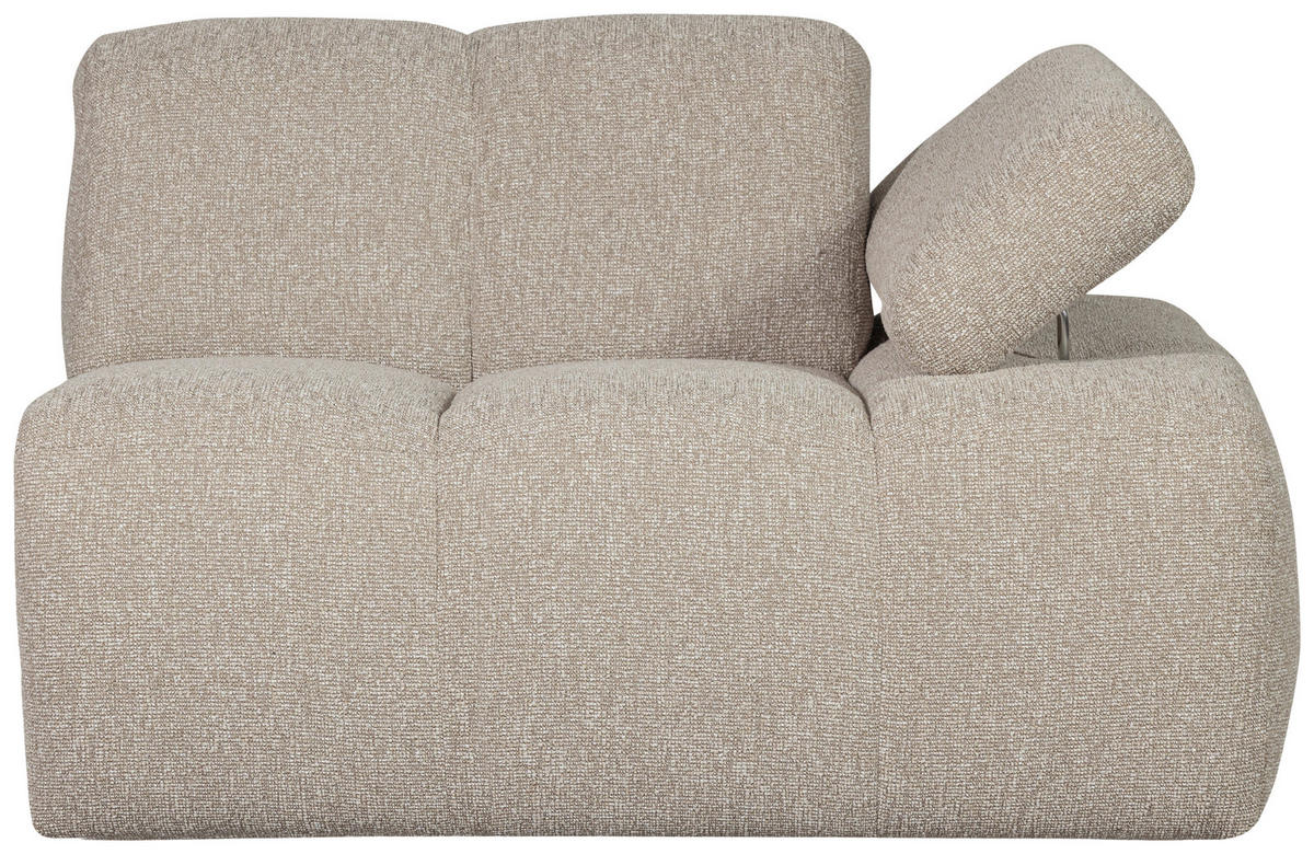 SOFAELEMENT Mojo in Bouclé Beige  - Beige/Schwarz, Design, Kunststoff/Textil (124/74/97cm) - Livetastic
