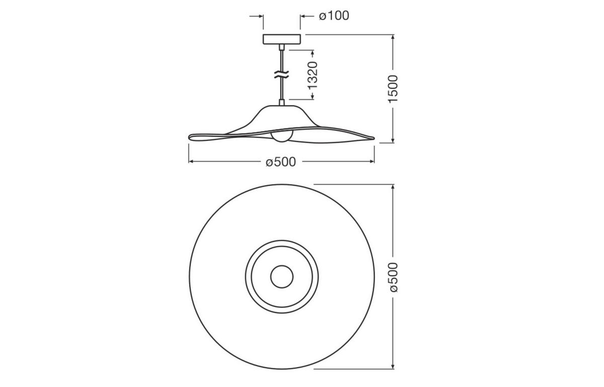 HÄNGELEUCHTE 50/150 cm  - Dunkelgrau, Basics, Textil/Metall (50/150cm) - Osram