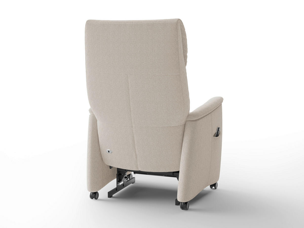 RELAXAČNÍ KŘESLO, textil, krémová - černá/krémová, Basics, textil/plast (76/110/84cm) - Sit & More