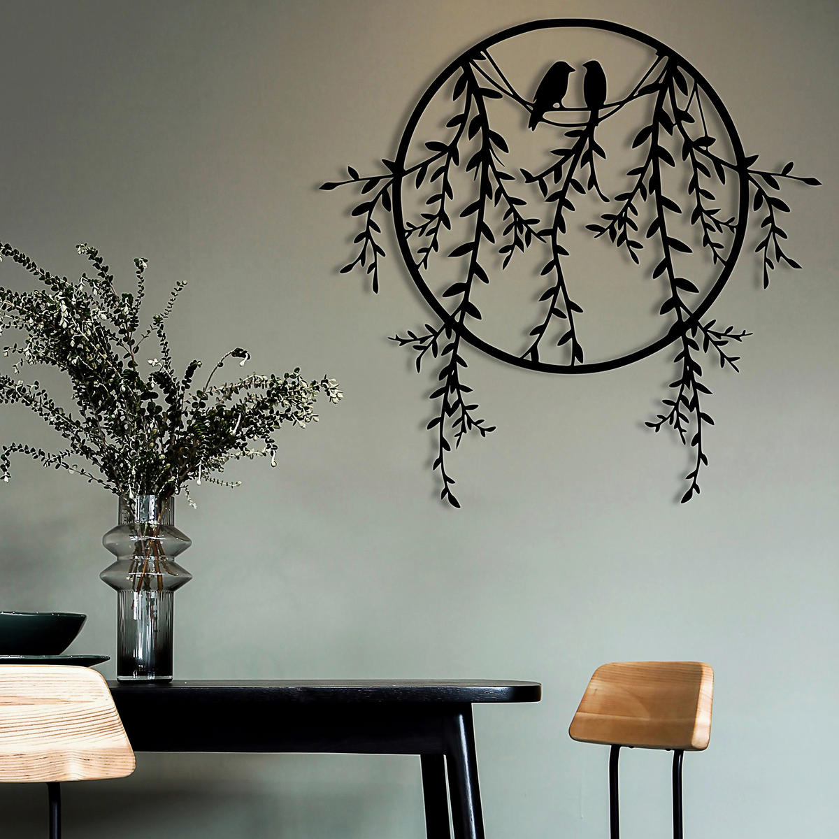 METALLBILD  - Schwarz, Basics, Metall (45/44cm)