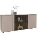 SIDEBOARD Buchefarben, Sandfarben  196/81/46 cm  - Sandfarben/Buchefarben, Design, Glas/Holz (196/81/46cm) - Johann Jakob