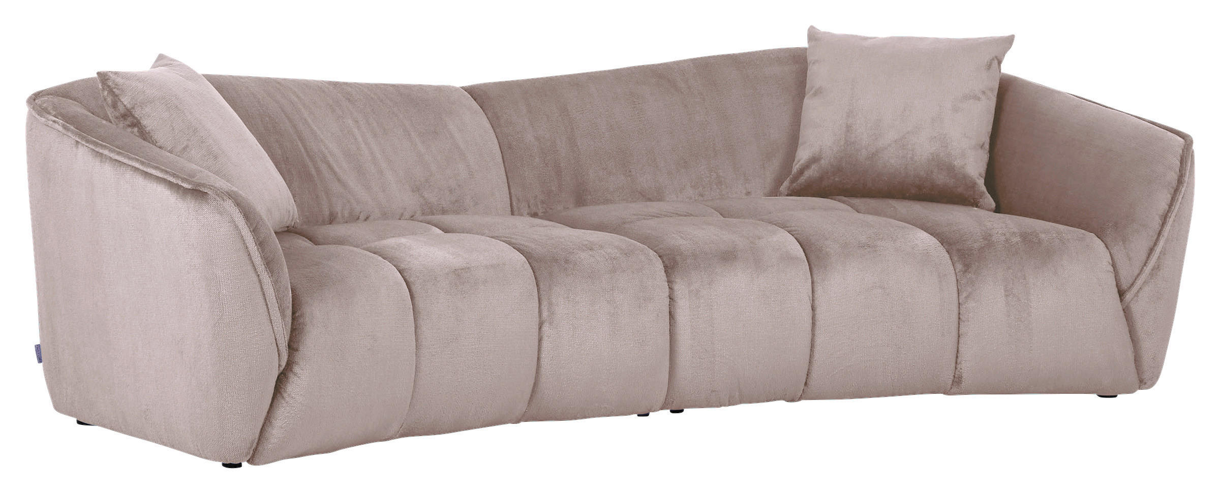 CANAPEA BIGSOFA textil bej  - bej/negru, Konventionell, plastic/textil (250/75/107cm) - Carryhome