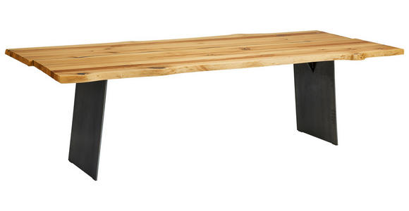 ESSTISCH in Holz 220/100/76 cm - Eichefarben/Grau, Design, Holz/Metall (220/100/76cm) - Linea Natura
