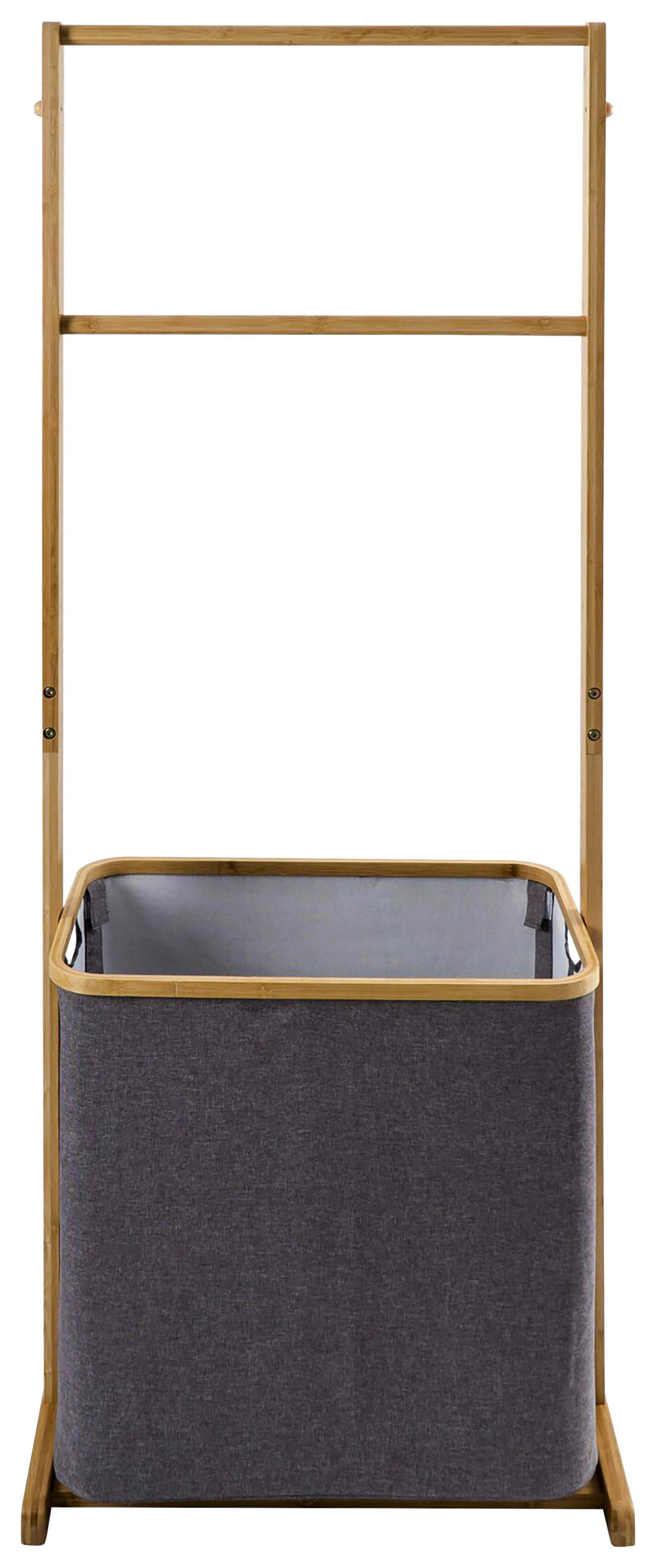 WÄSCHEKORB - Grau, Basics, Holz/Textil (57,5/154/33cm) - Sadena