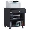 ROLLCONTAINER Schwarz  - Silberfarben/Schwarz, Basics, Holzwerkstoff/Kunststoff (45/54/38cm) - MID.YOU