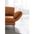 RÉCAMIERE in Echtleder Cognac  - Chromfarben/Cognac, Design, Leder/Metall (209/85-109/95-16cm) - Dieter Knoll