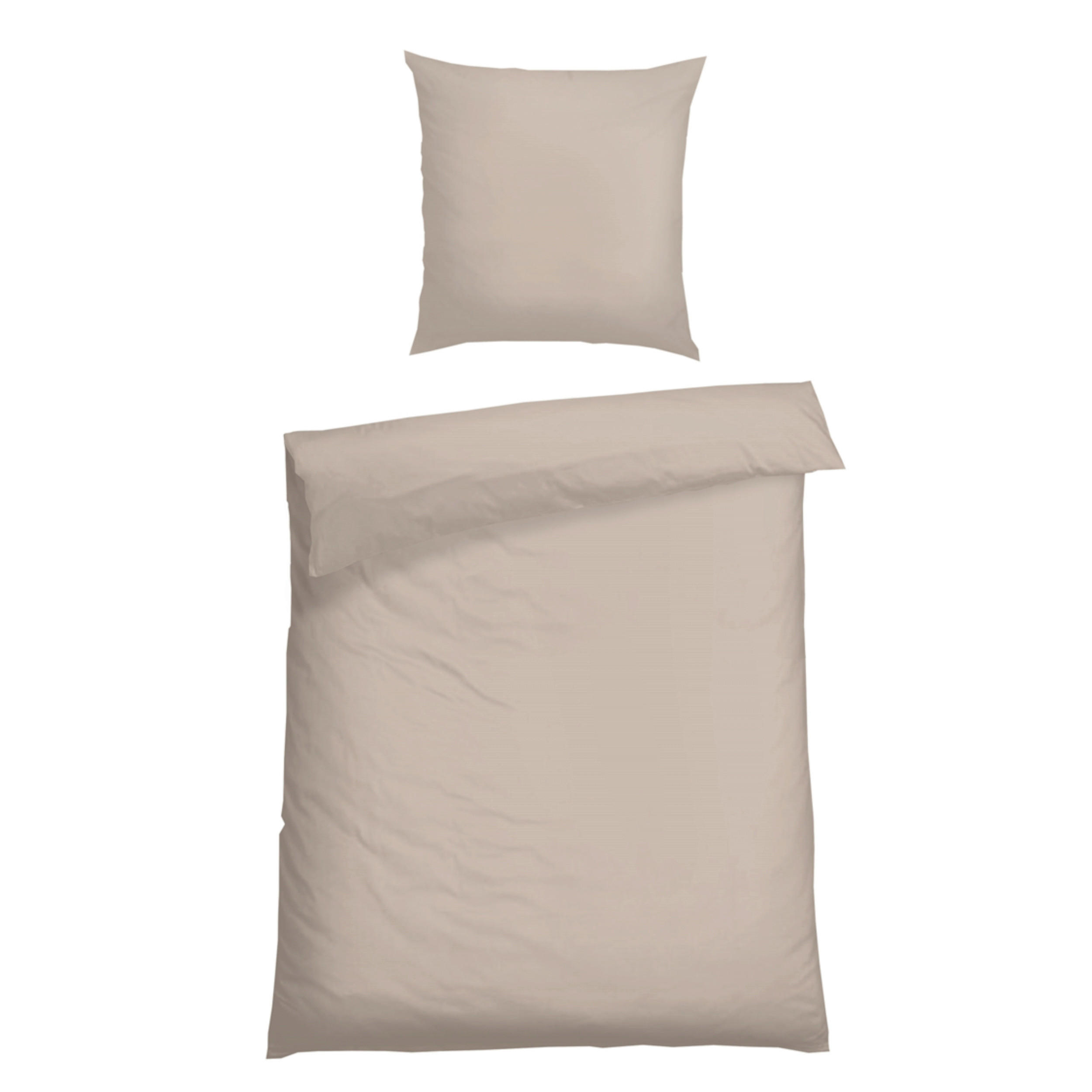 BETTWÄSCHE ELLA Satin 155/220 cm  - Cappuccino, Basics, Textil (155/220cm)