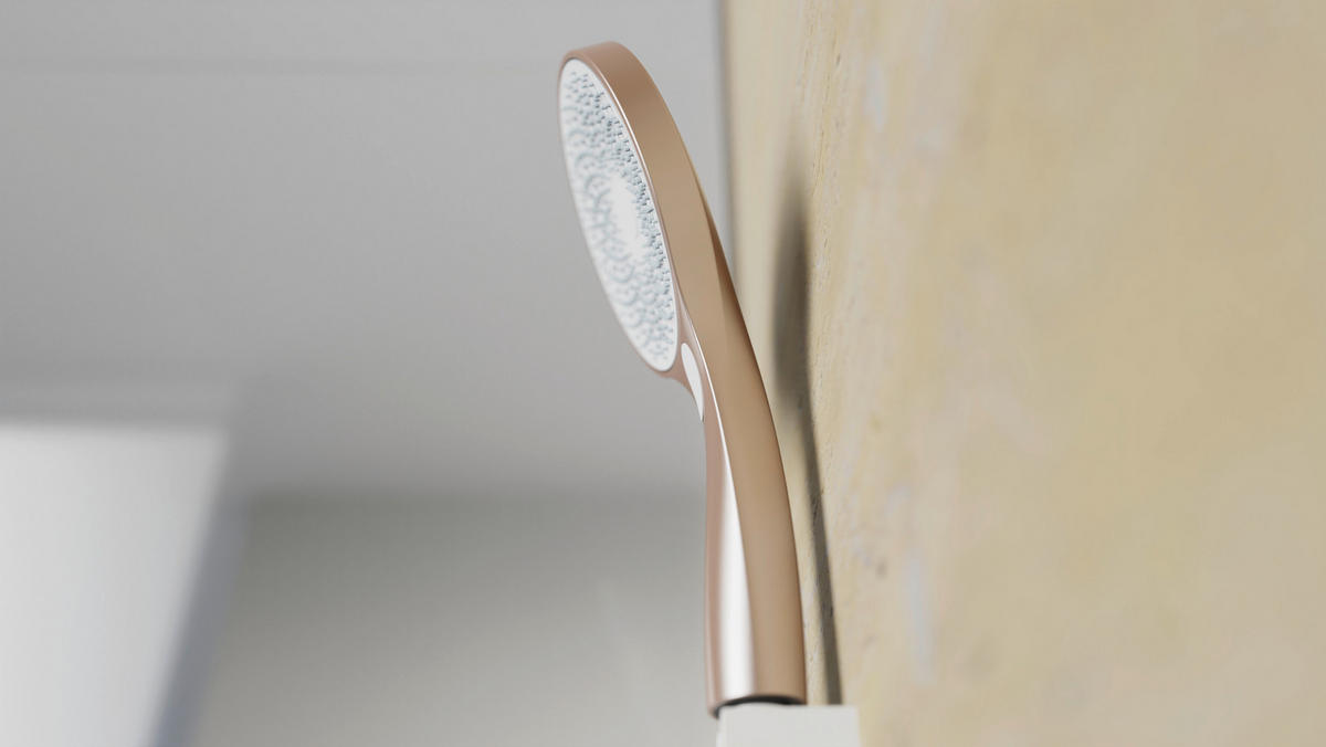ZUHANYFEJ   - rosé arany/fehér, Basics, műanyag (12,7/26,3/2cm) - Schütte
