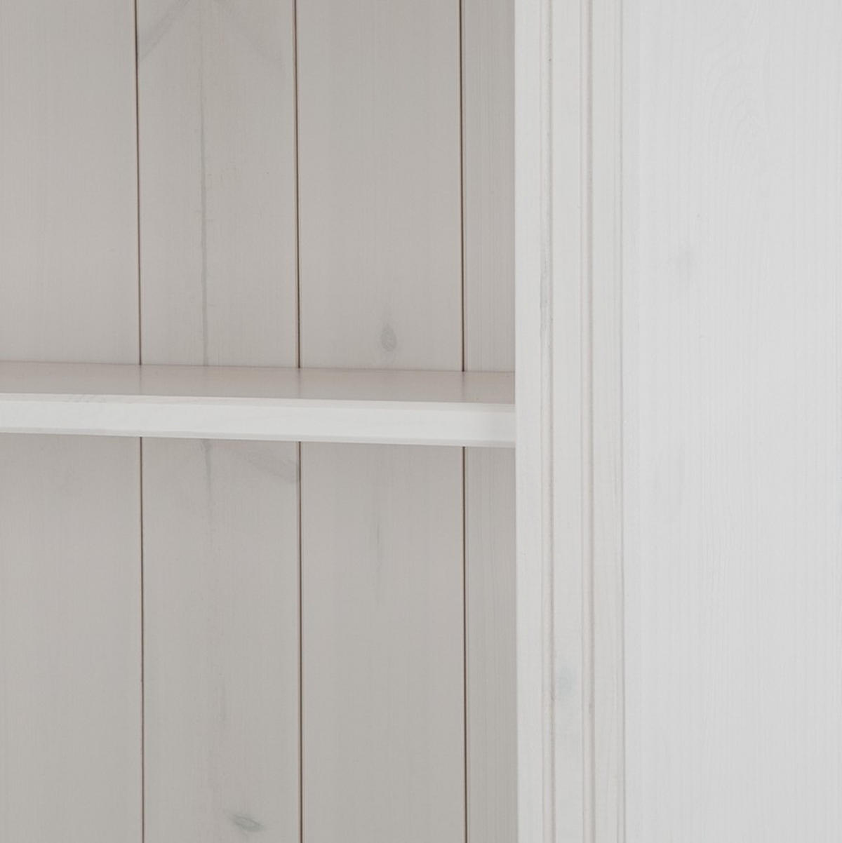 KNIHOVNA, bílá, barvy borovice, borovice, 223/222/34 cm - barvy borovice/bílá, Design, dřevo (223/222/34cm) - MID.YOU