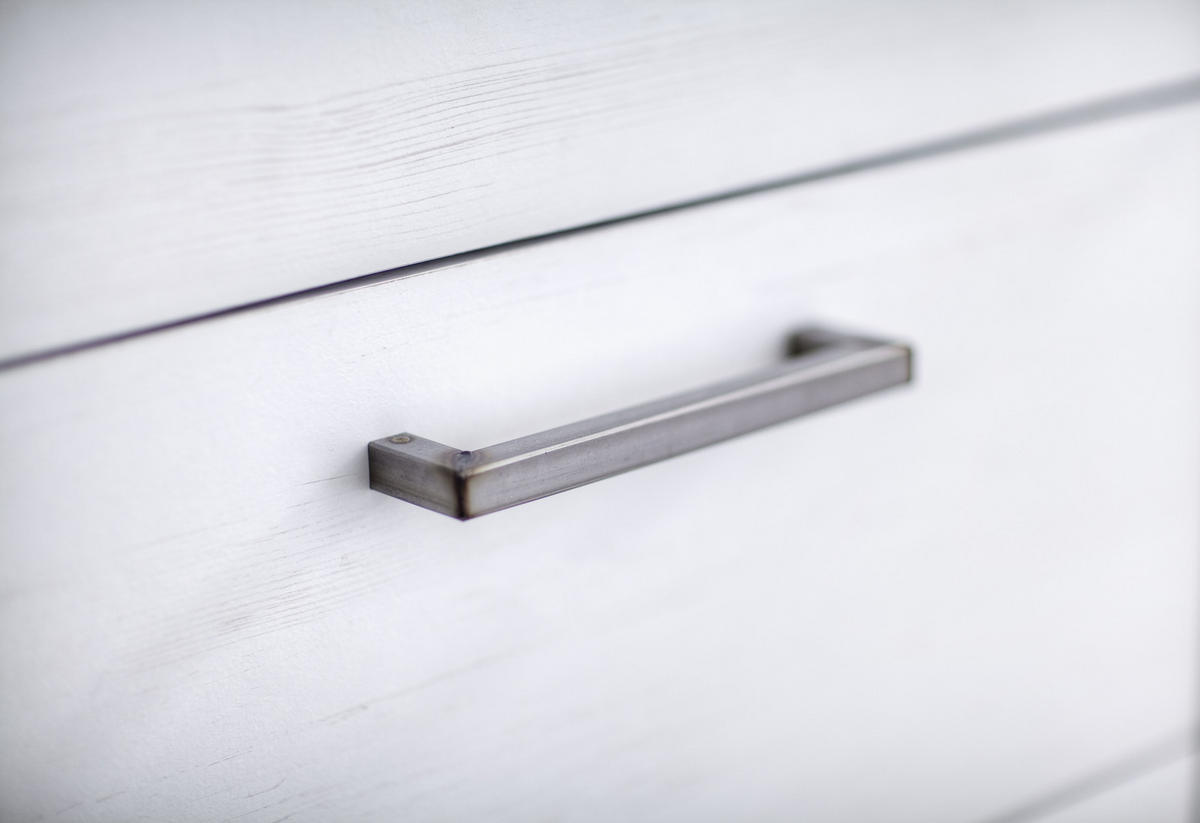 SIDEBOARD  197/88/42 cm 3 låda(or)  - vit/grå, Design, metall/trämaterial (197/88/42cm)