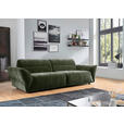 BIGSOFA Chenille Olivgrün  - Schwarz/Olivgrün, KONVENTIONELL, Kunststoff/Textil (300/91/116cm) - Cantus