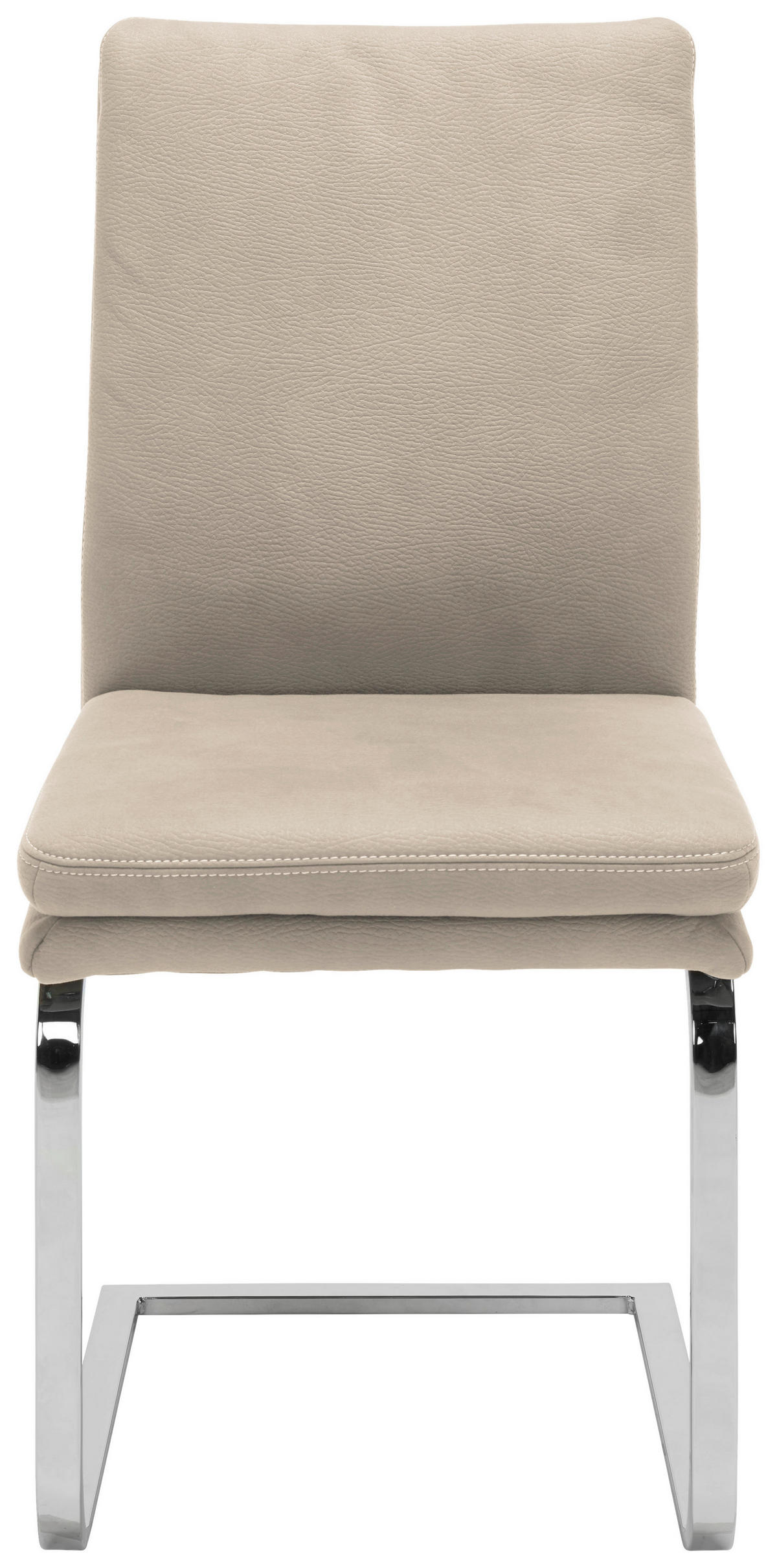 SCHWINGSTUHL  in Stahl Mikrofaser  - Sandfarben/Chromfarben, Design, Textil/Metall (47/100/64cm) - Novel