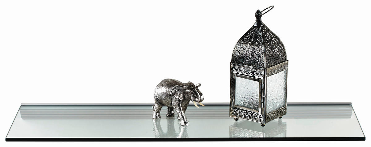 Poliță De Perete 90/1/30 cm, transparent  - transparent, Basics, sticlă (90/1/30cm)