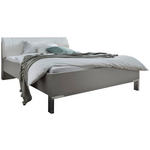 BETT 160/200 cm  in Grau, Weiß  - Chromfarben/Weiß, KONVENTIONELL, Holzwerkstoff/Textil (160/200cm) - Dieter Knoll