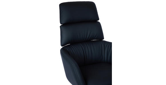 RELAXSESSELSET in Leder Schwarz  - Schwarz, Design, Leder/Metall (73/110/87cm) - Dieter Knoll