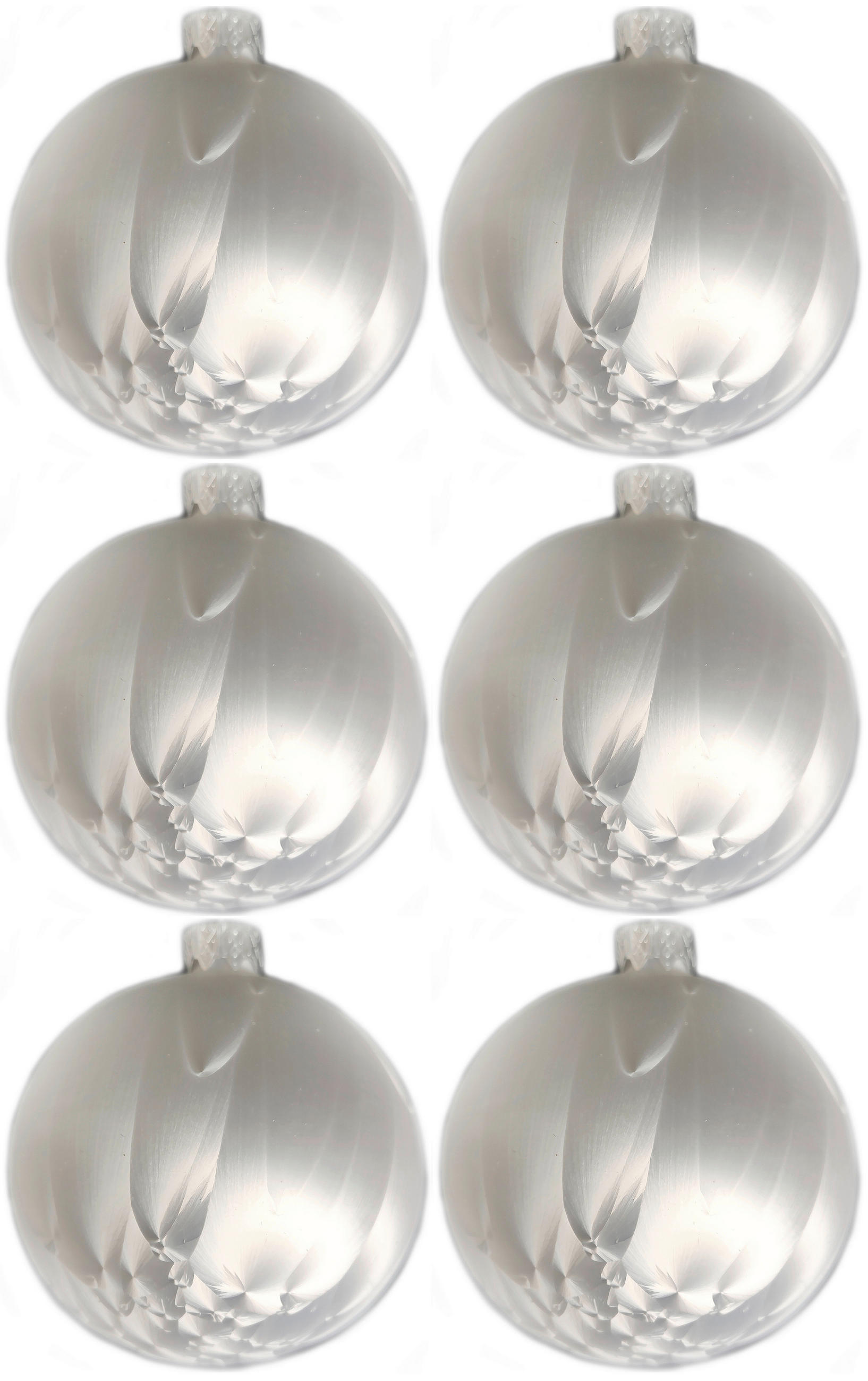 CHRISTBAUMKUGEL-SET 6 cm 6-teilig  - Weiß, LIFESTYLE, Glas/Metall (6cm) - X-Mas