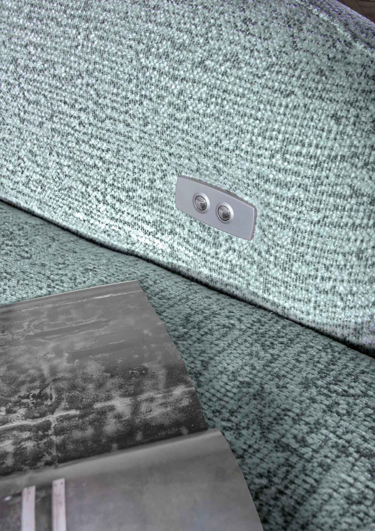 ECKSOFA  in Flachgewebe Mintgrün Zierkissen, Rücken echt, Sitztiefenverstellung  162/275 cm  - Schwarz/Mintgrün, MODERN, Kunststoff/Textil (162/275cm) - Carryhome