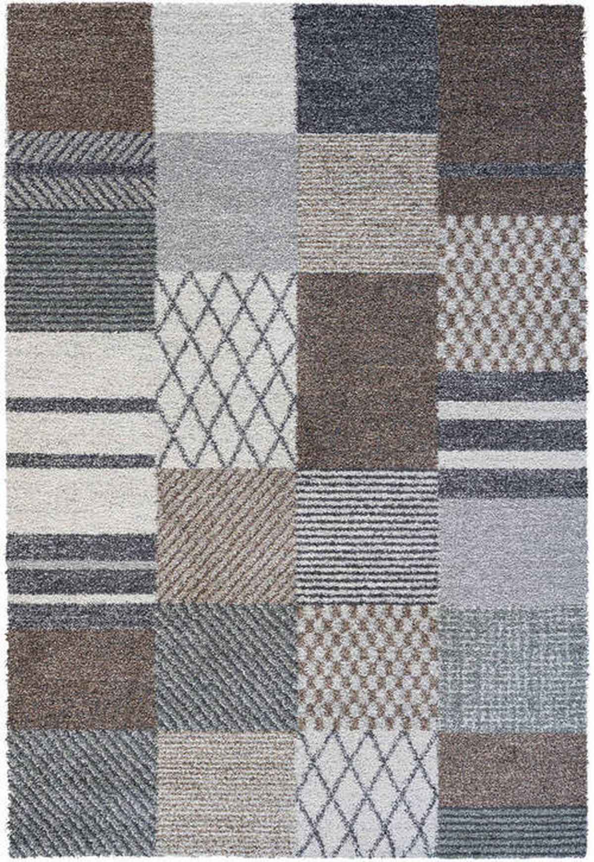 WEBTEPPICH 80/150 cm Mehari Creme, Grau, Grün  - Creme/Grau, KONVENTIONELL, Kunststoff/Textil (80/150cm) - Novel