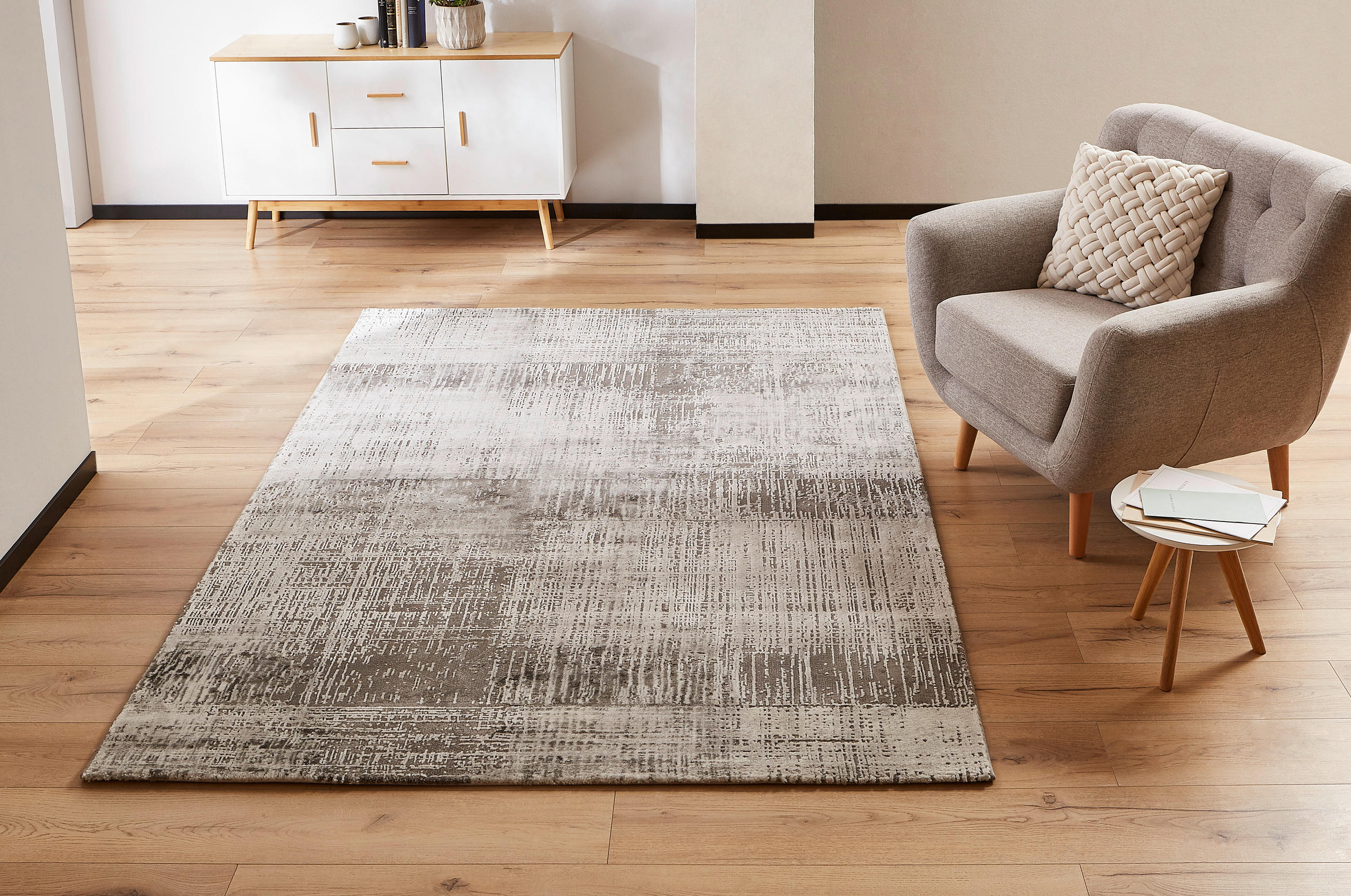 VINTAGE-TEPPICH 133/190 cm Grau  - Grau, Design, Textil (133/190cm) - Novel