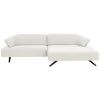 ECKSOFA Struktur Creme  - Anthrazit/Creme, Design, Textil/Metall (276/165cm) - Himolla