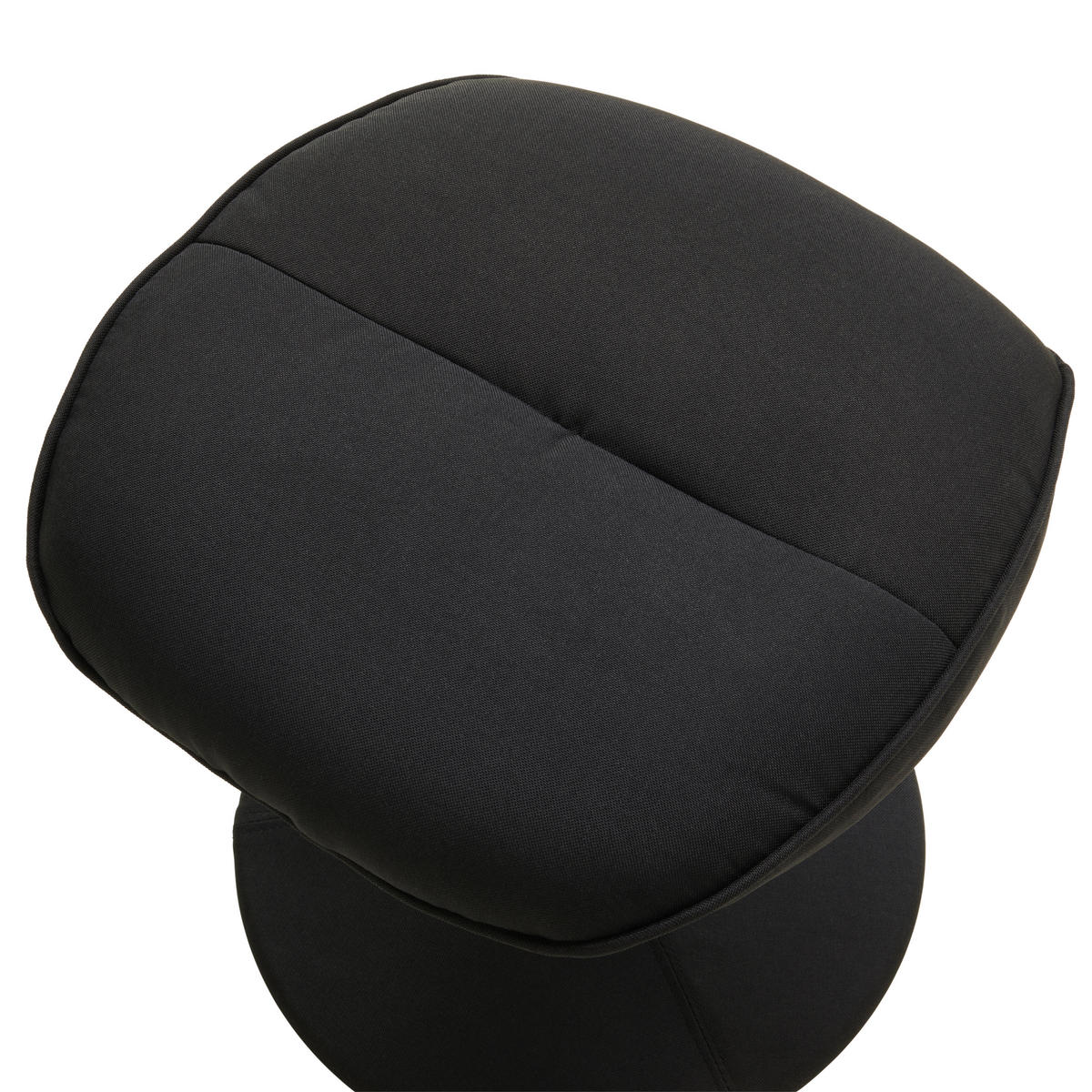 RELAXAČNÍ KŘESLO S TABURETEM, textil, černá - černá, Moderní, kov/textil (68/96.5/76cm) - P & B