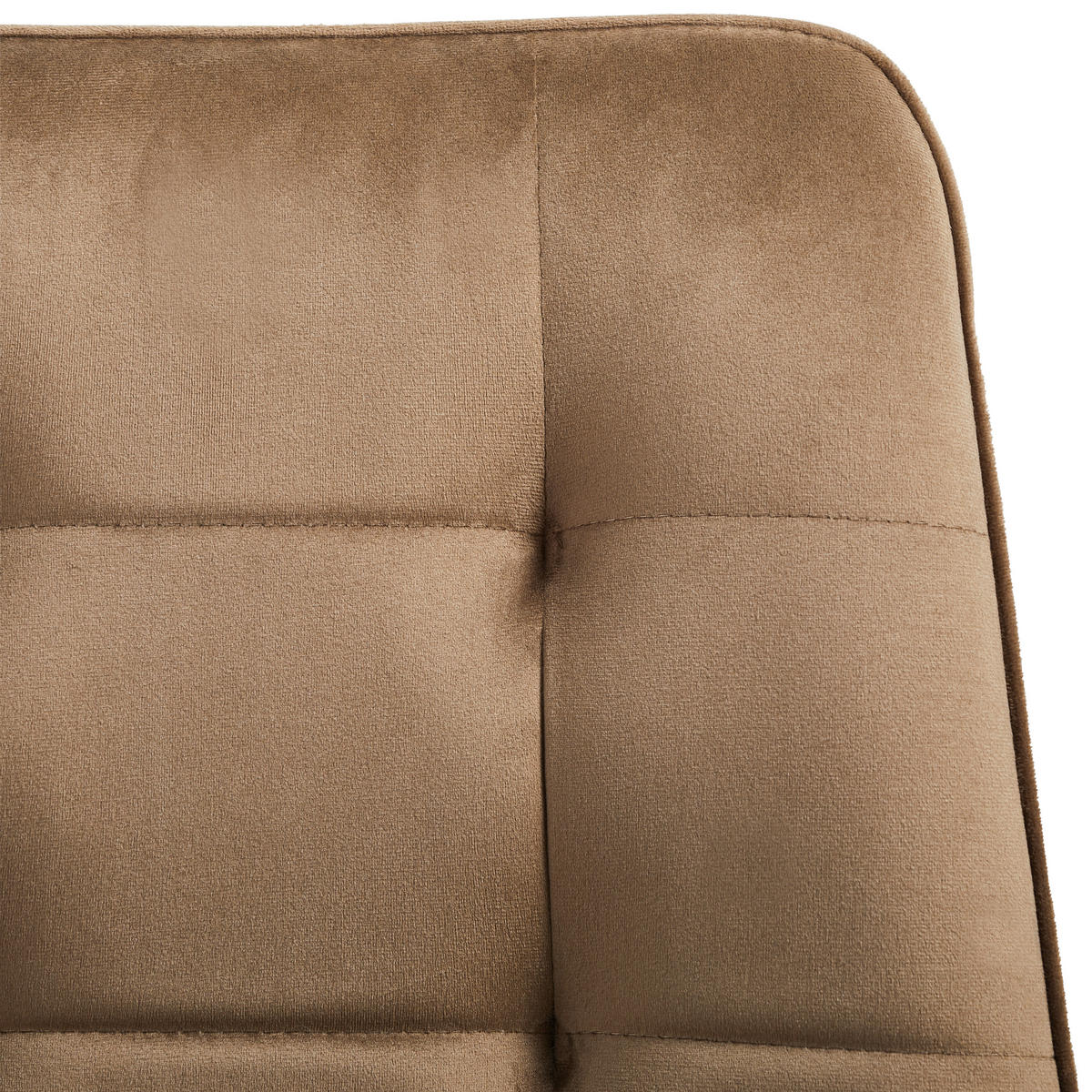 STUHL  in Eisen Samt  - Goldfarben/Braun, Lifestyle, Holz/Textil (57/83/60cm) - MID.YOU