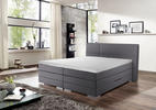 BOXSPRINGBETT 160/200 cm  in Grau  - Silberfarben/Grau, MODERN, Holzwerkstoff/Textil (160/200cm) - Livetastic
