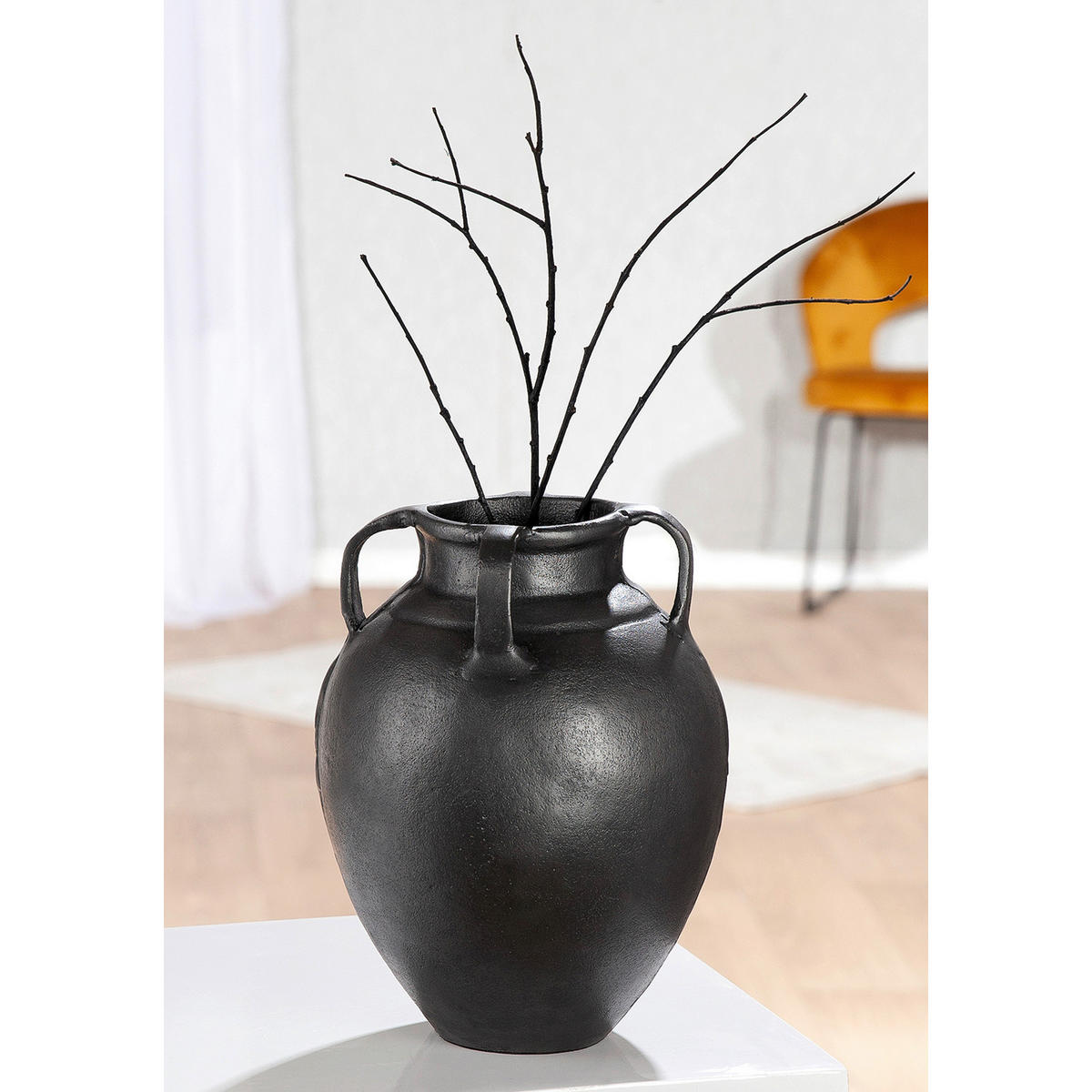 DEKOVASE  - Grau, Basics, Metall (20/25cm)