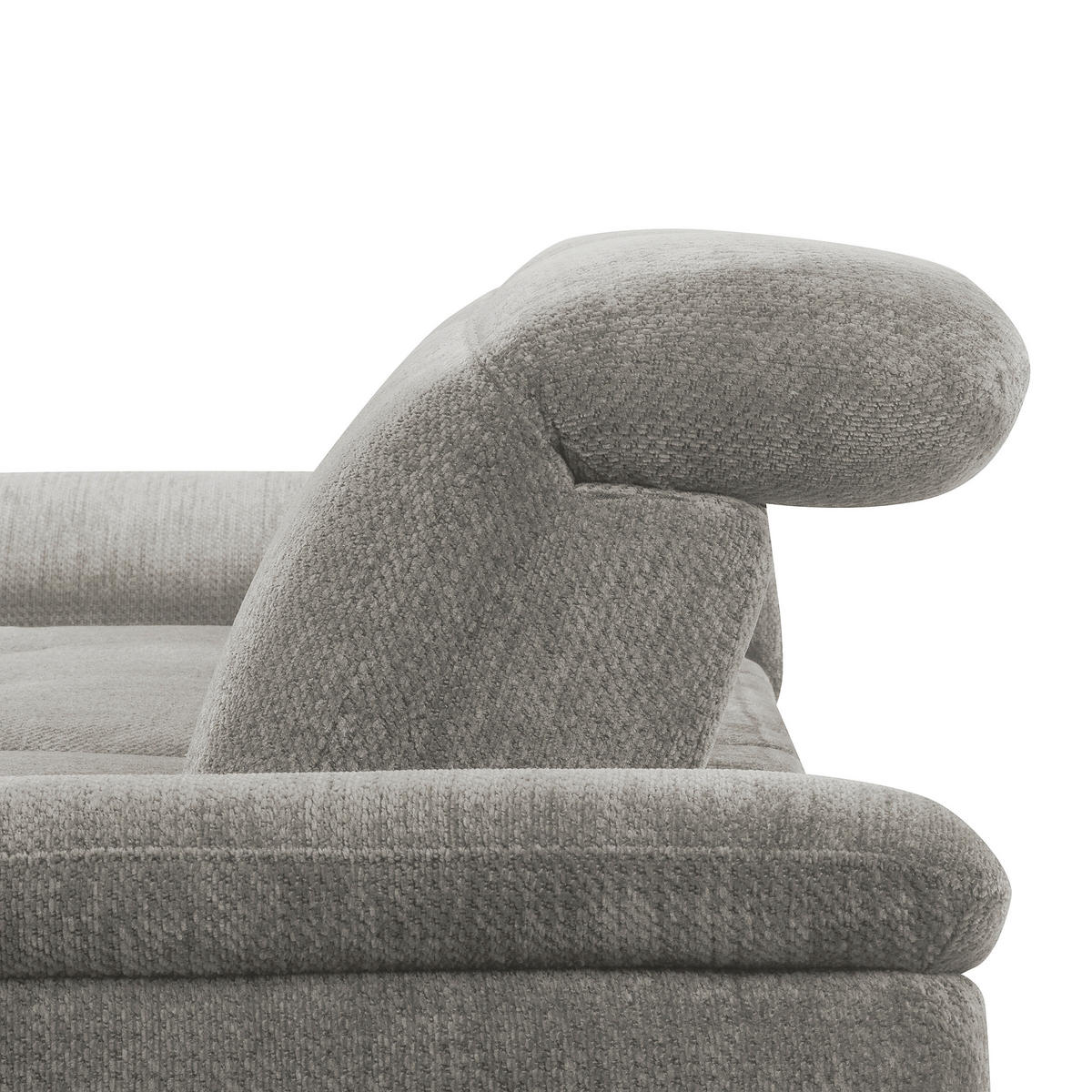 ECKSOFA  Webstoff Greige  - Greige/Schwarz, Design, Textil/Metall (195/268cm) - Livetastic