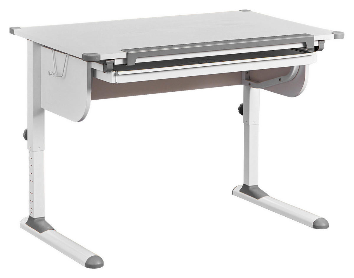 JUGENDSCHREIBTISCH 110/68/55 cm  in Weiss  - Weiss, Modern, Holzwerkstoff/Metall (110/68/55cm) - MID.YOU