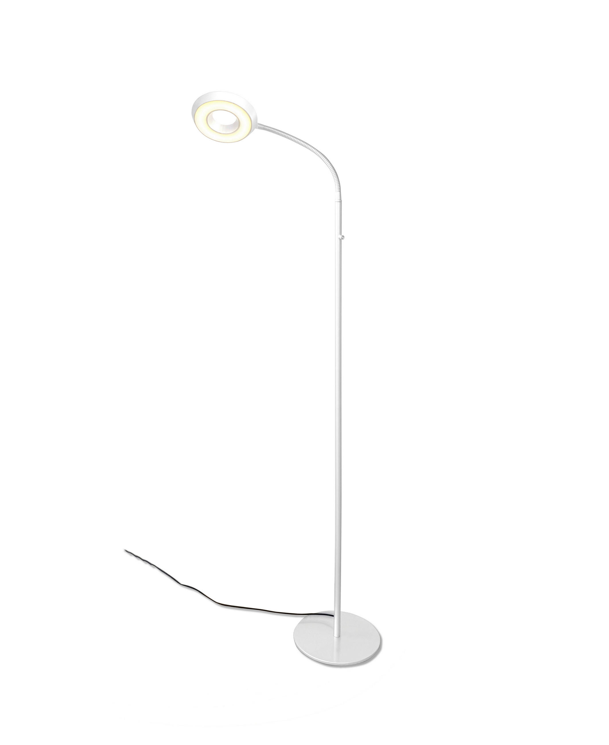 LED-STEHLEUCHTE SMART 14,5/145 cm   - Schwarz/Weiß, KONVENTIONELL, Metall (14,5/145cm) - BOPP