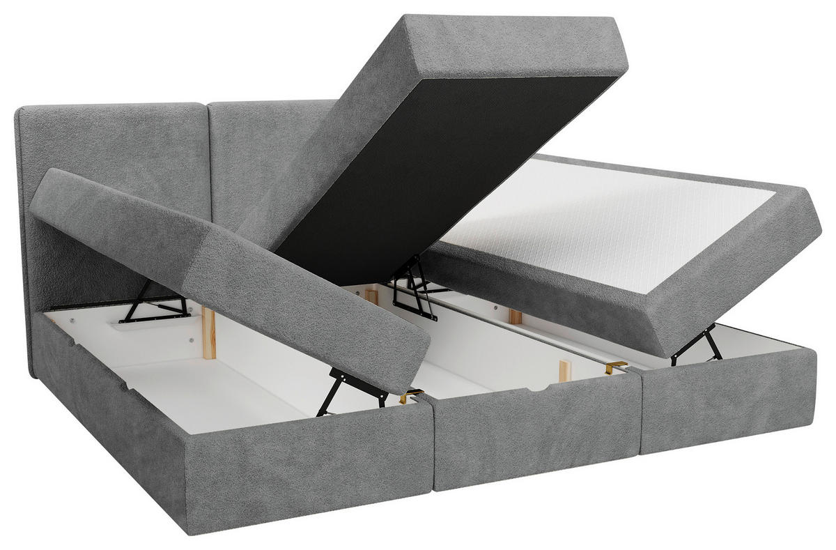 FAMILIENBETT - Dunkelgrau/Schwarz, MODERN, Holz/Holzwerkstoff (270/200cm) - MID.YOU