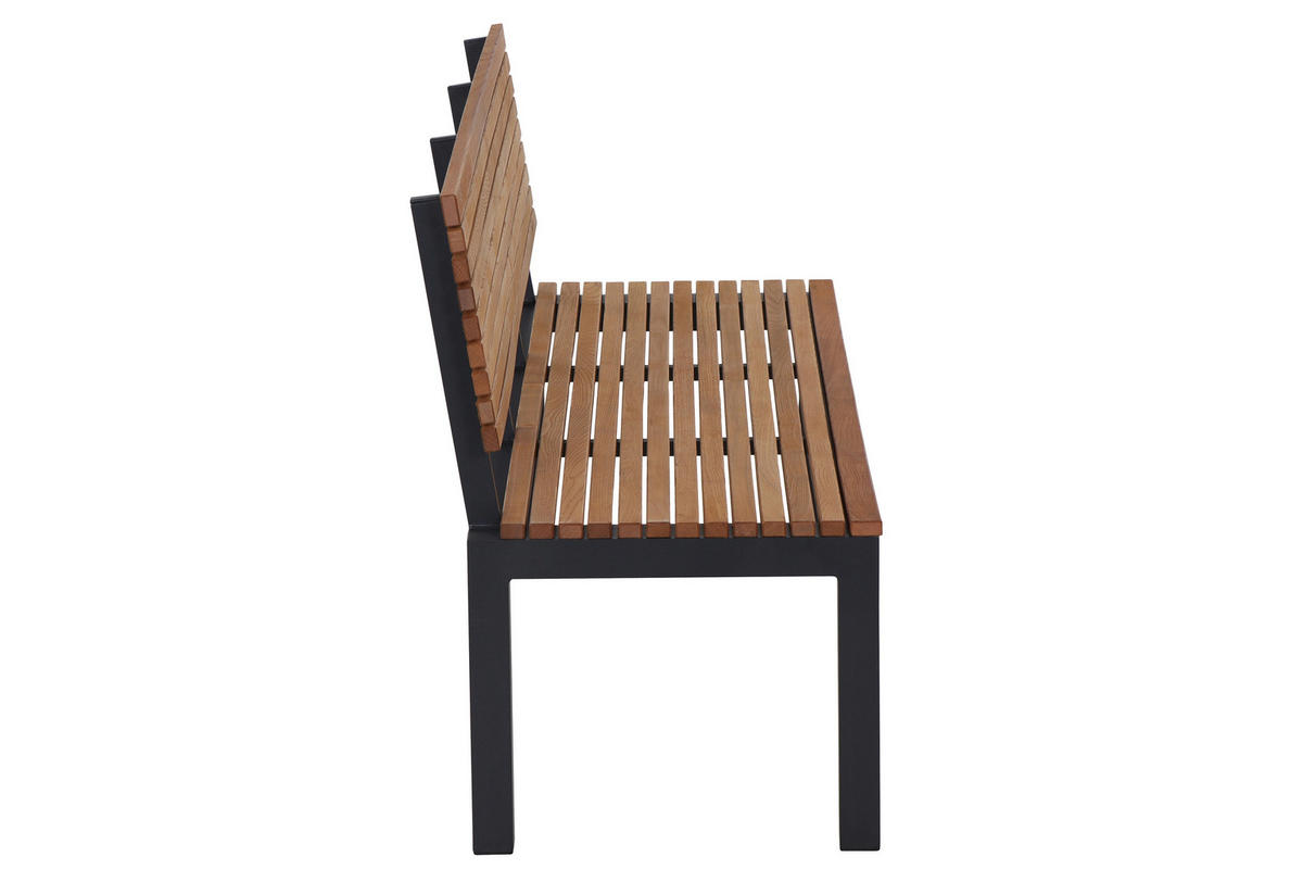 GARTENBANK 146/84/57,5 cm  in Naturfarben  - Anthrazit/Robinienfarben, KONVENTIONELL, Holz/Metall (146/84/57,5cm) - Siena Garden