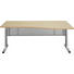 SCHREIBTISCH - Silberfarben/Ahornfarben, KONVENTIONELL, Holzwerkstoff/Metall (180/100cm) SCHREIBTISCH - Silberfarben/Ahornfarben, KONVENTIONELL, Holzwerkstoff/Metall (180/100cm)