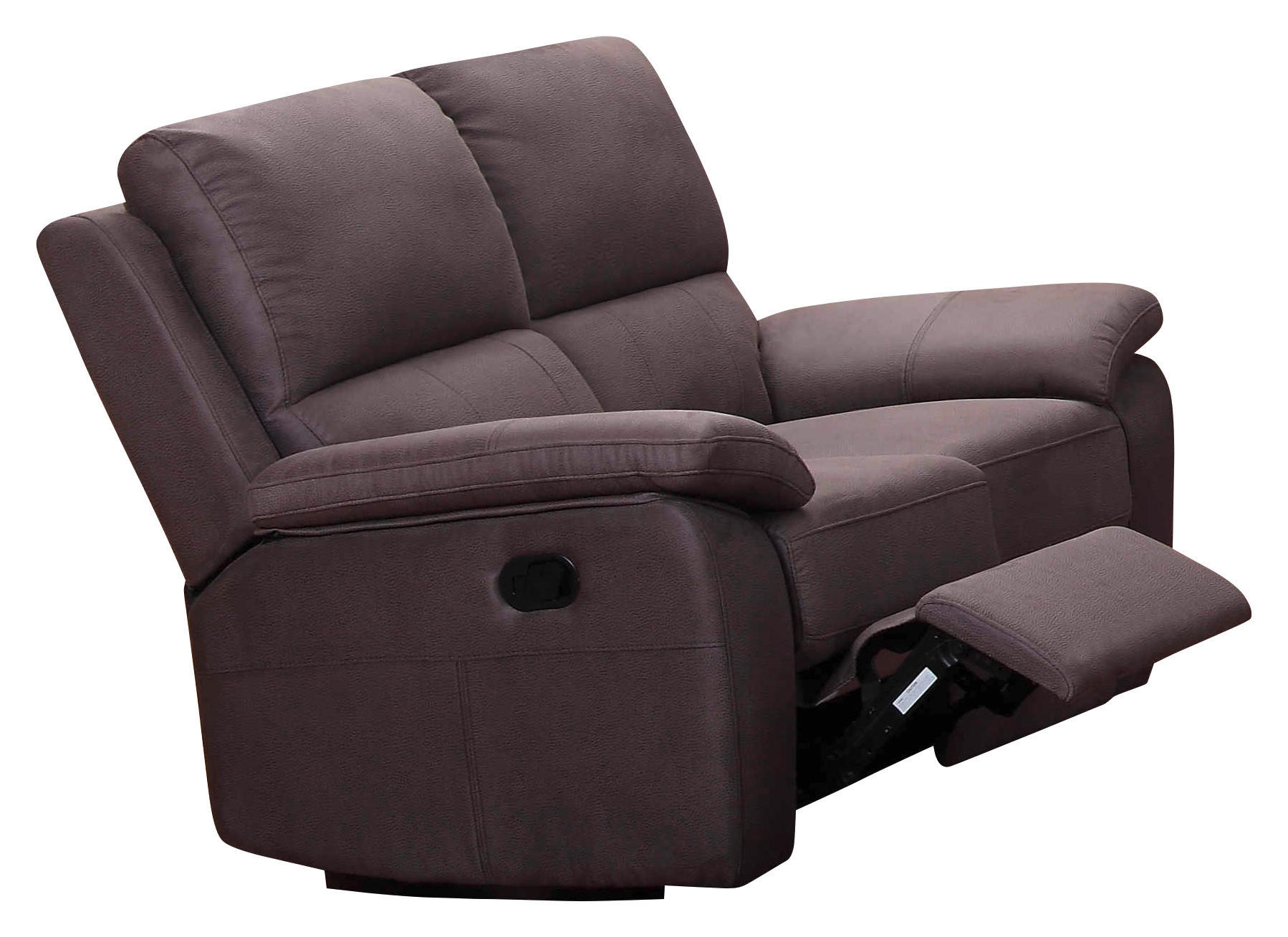 CANAPEA CU 2 LOCURI lemn, textil maro  - maro, Basics, lemn/textil (149/95/99cm) - Cantus