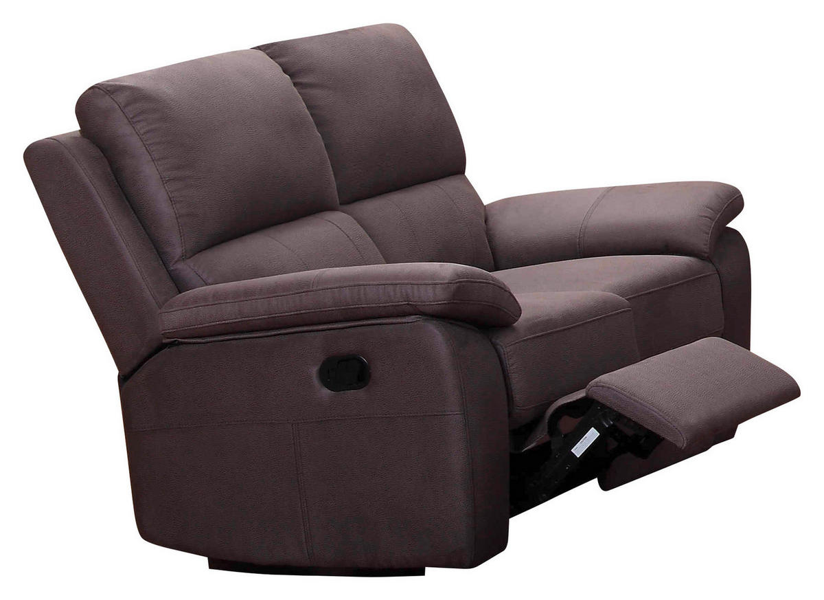 Canapea Cu 2 Locuri, lemn, textil, maro - maro, Basics, lemn/textil (149/95/99cm) - Cantus