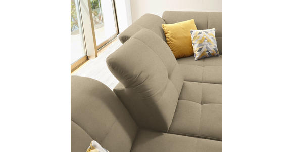 ECKSOFA in Chenille Beige 310/240 cm - Beige/Schwarz, Design, Textil/Metall (310/240cm) - Xora